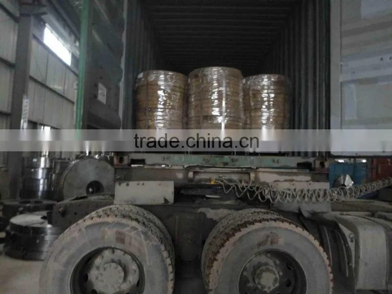 Hardened and tempered strip steel with yellow color