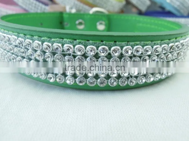 Manufacturer supply diamond type leather pet collar fashion decoration dog collar