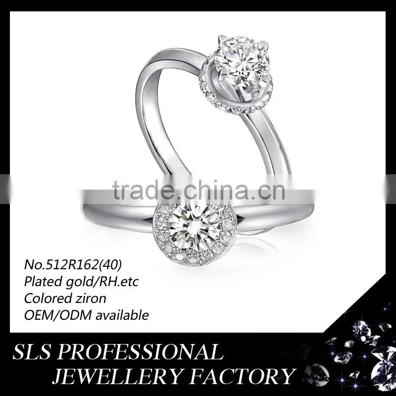 2015 top desighns zirconia wedding jewelry diamond ring white zircon finger rings for lovers