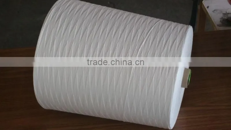 100% polyester knotless spun virgin yarn raw pattern 12s4