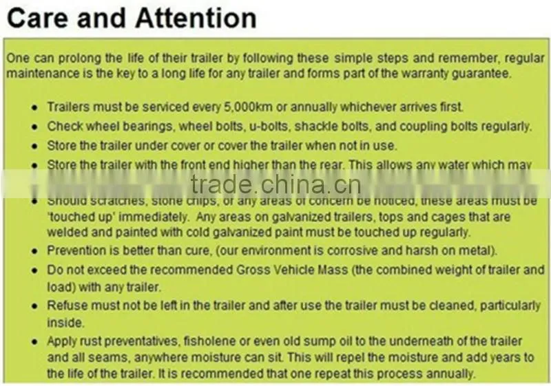 hot dipped galvanized cage trailer and tie trail