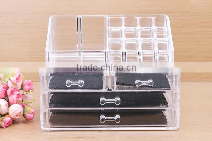 C39 ANPHY Large 4 drawers PS crystal Makeup Box washroom storage rack for jewelrys cosmetics acessories