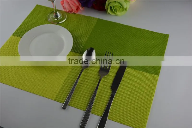 Bright Color shinny green table mats placemats for dining heat insulation kitchen placemat table decoration