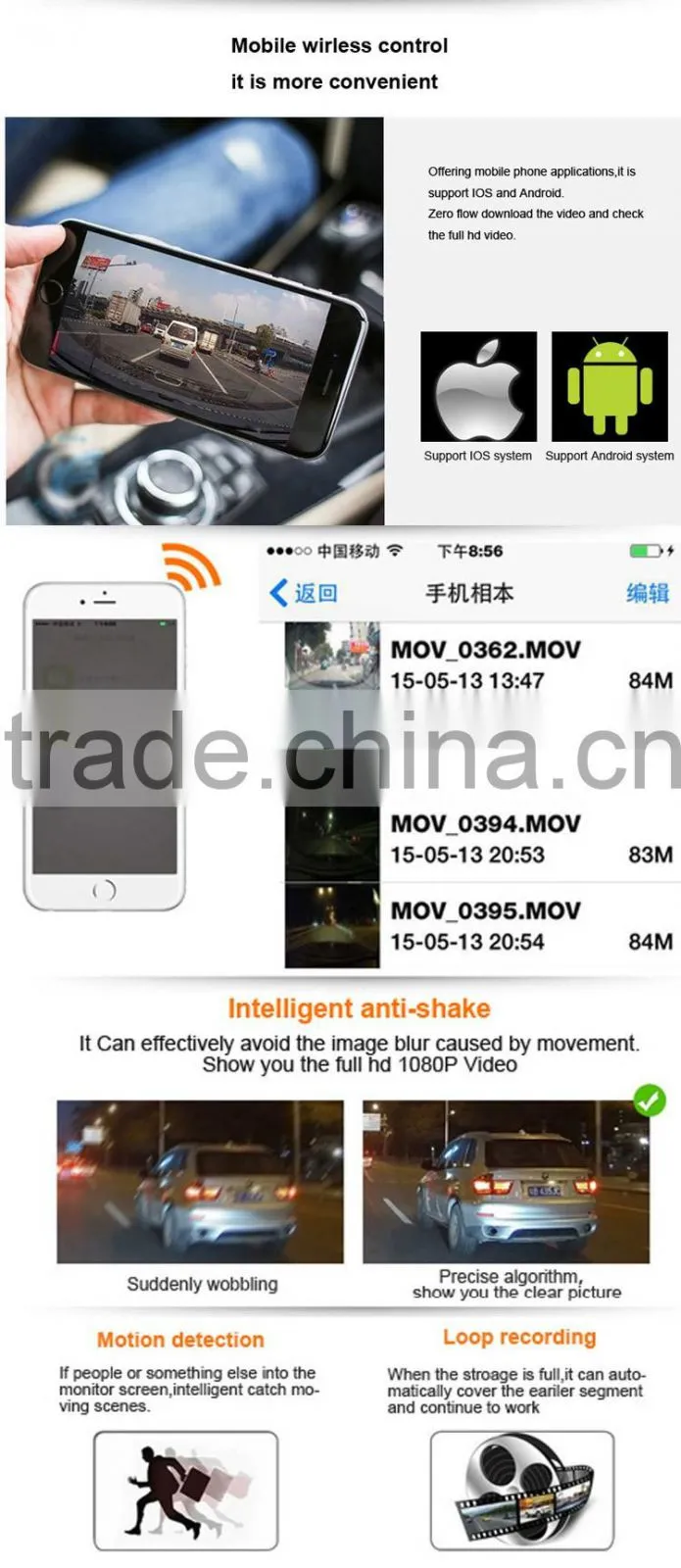 Car dvr 1080p,rearview mirror car dvr,1080p manual car camera hd dvr