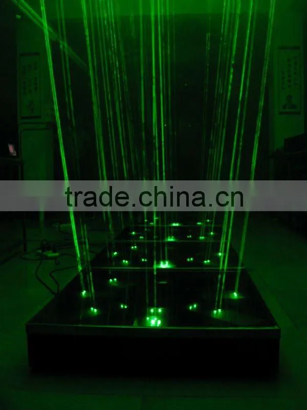 8 heads step motor scan green disco dancing floor laser light