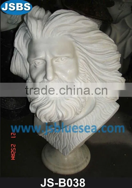 Carved marble religious lady bust