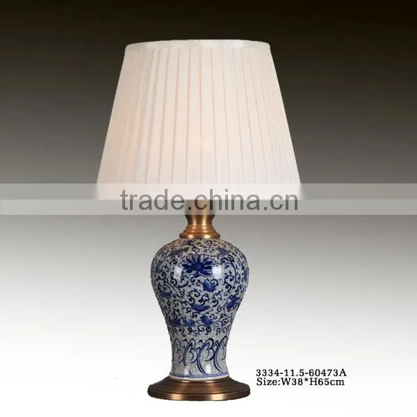 classical blue and white lamp for table