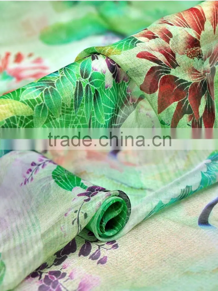 print chiffon silk fabric