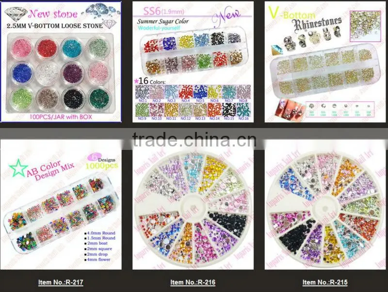 2.5mm V-BOTTOM Rhinestone Studs-for nail art, wholesale