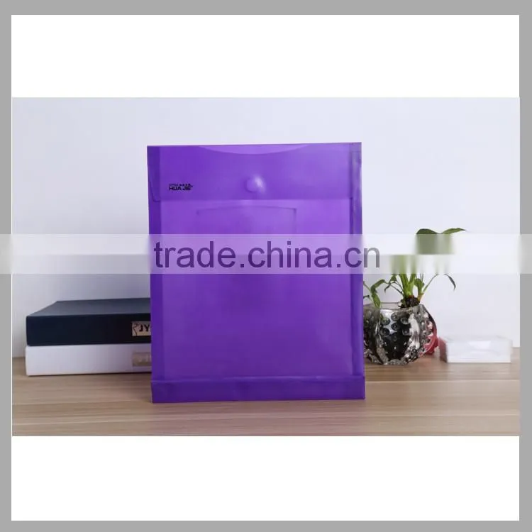 Transparent string closure envelope pp plastic clear document file bag a4 size file folder