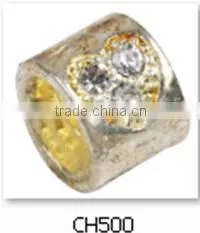 silver loose beads with white crystal jewelry Accessories beads