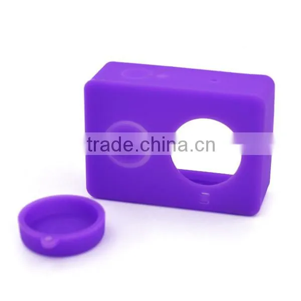 OEM&ODM Xiaoyi camera accessories for xiaomi YI, silicone case for xiaomi+silicone cap for Xiaomi YI