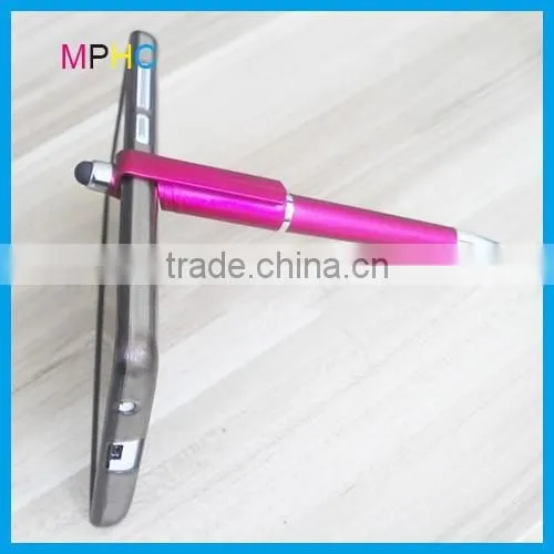 Multifunction 3 in 1 Plastic Ballpoint Pen Screen Touch Pen with Phone Stand