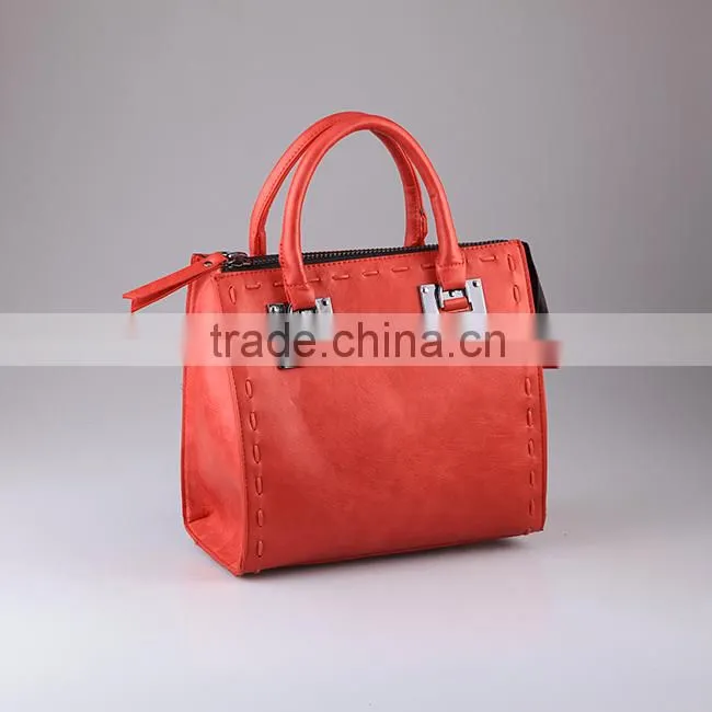 4020-Red color fashion high quality handbags alibaba Trade Assurance designer handbags
