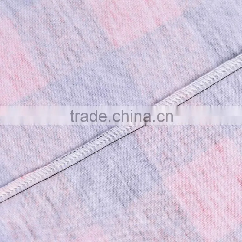 Brand New Custom 3D Printing Red Grid Plain T-shirt Softextile