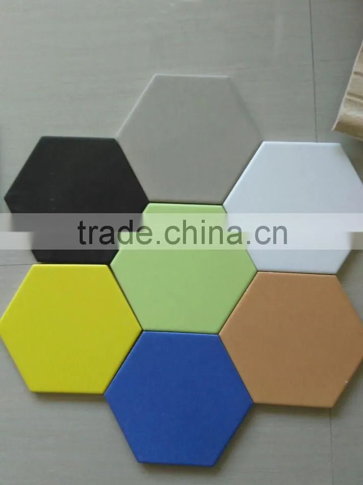 hexagon ceramic tile 115*200*230mm 3D wall papers design /hexagon tiles /floor tiles