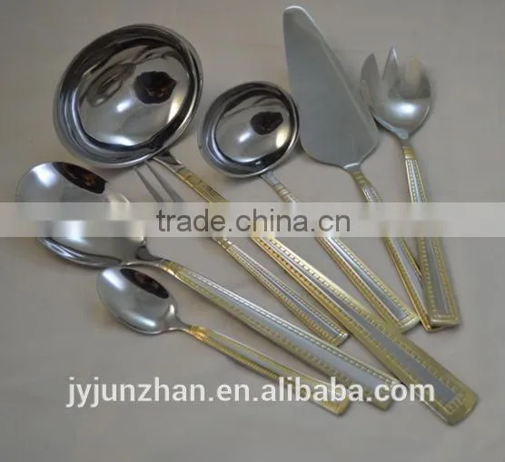 Stainless steel gold plated table knife made by Junzhan China