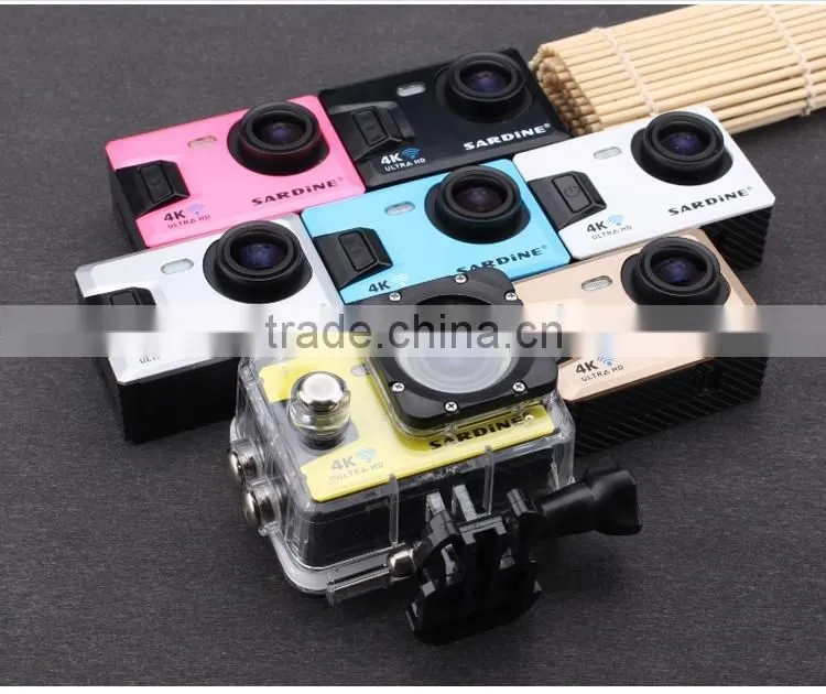 Sardine V1 4K 16.0 MP Wifi Action Camera 1080P FHD Sport DV DVR Waterproof 30M 170 Wide Angle 12MP For Extreme Sports