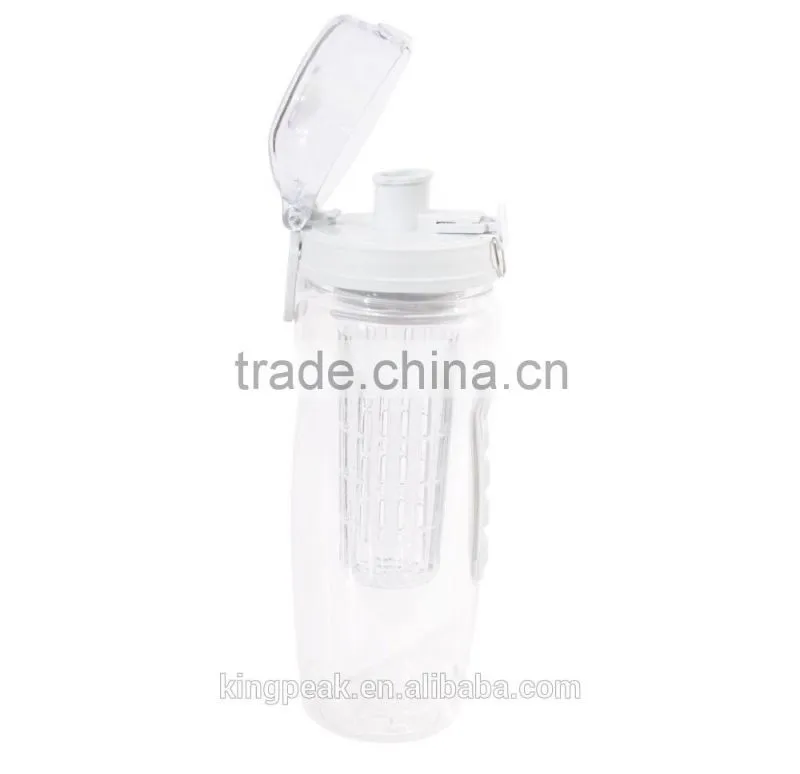 2015 Best Seling Plastic Tea Infuser Water Bottle Leak Proof Sport Flip-top Tritan fruit infuser water bottle/Shaker bottle