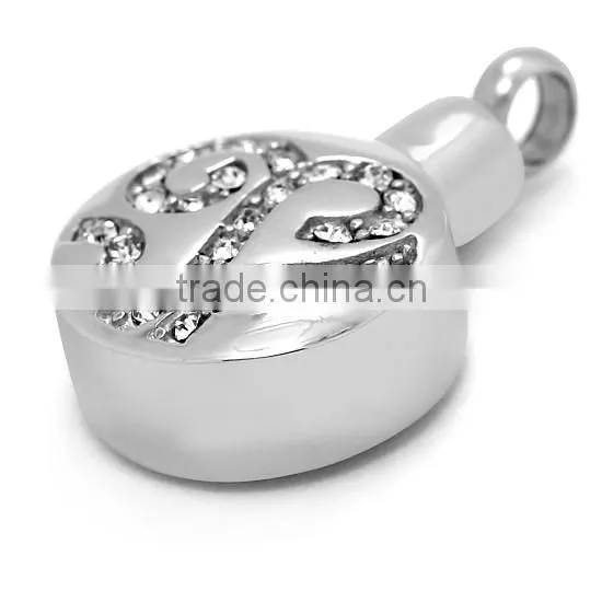 New Cremation Jewelry 316l Stainless Steel Diamonds Style DIY Cremation Jewelry Everlasting Memories High Classic Pendant