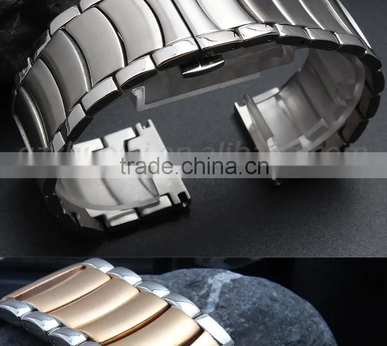 24mm high quality imported stainless steel watch bracelet for men's and women's Wholesale 3PCS