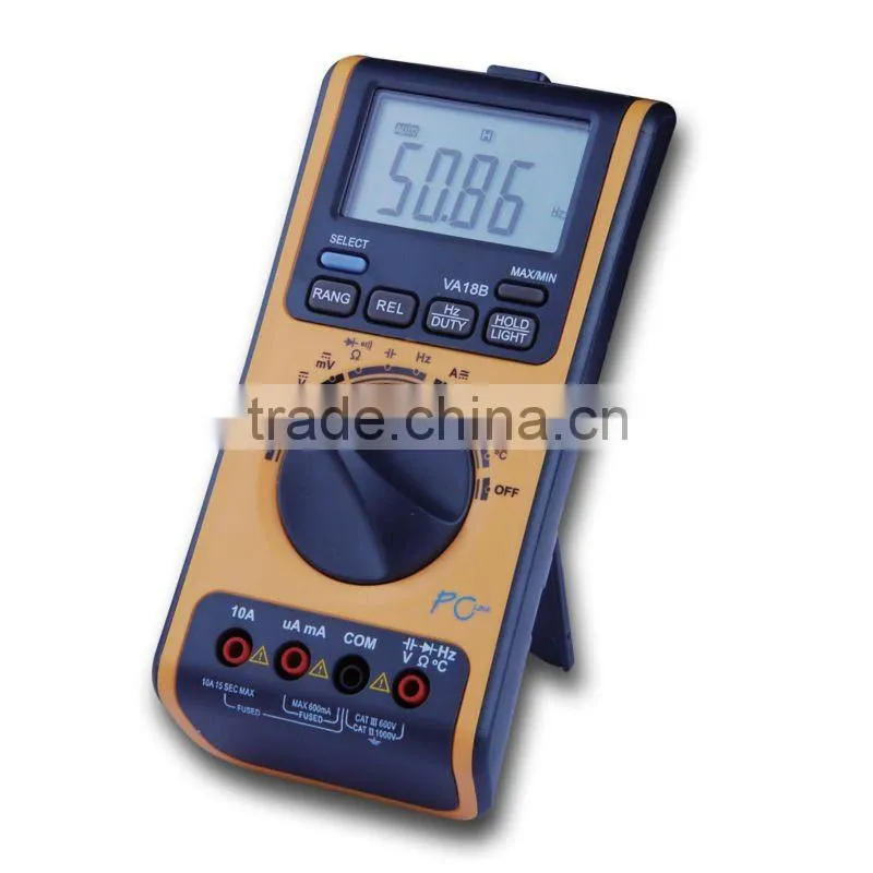 Digital Ohm USB CD degree Continuity Frequency Diode Voltmeter Thermometer Multimeter