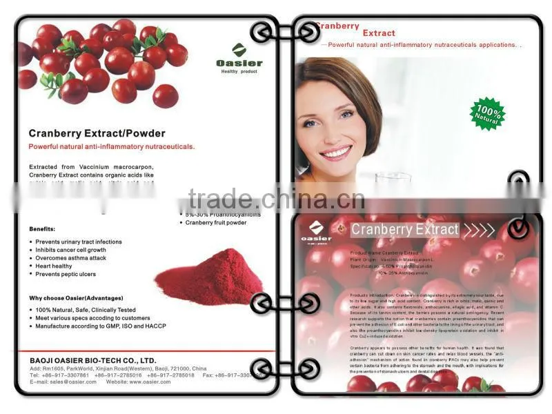 Offering cranberry extract anthocyanins.Cost Effective!