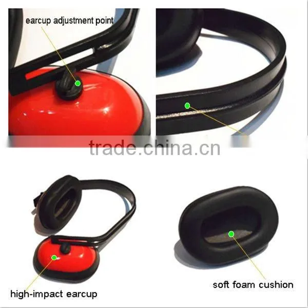 2016 SNR 25 db safety ear muffs hearing protection ear muffs ABS ear muffs headband ear muffs soundproof ear muffs (SNR:25db)