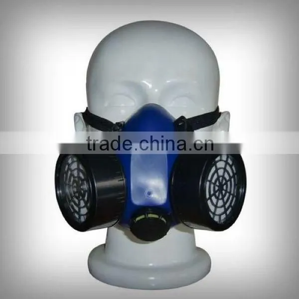 2016 CE double filter face gas mask, disposable face mask, face mask manufacturer,portable respirator, half face respirator