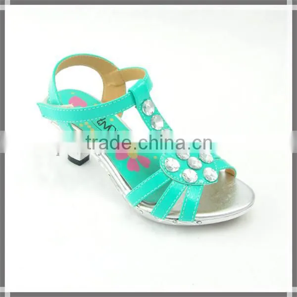 2014 new model china wholesale kids high heel sandals for girls