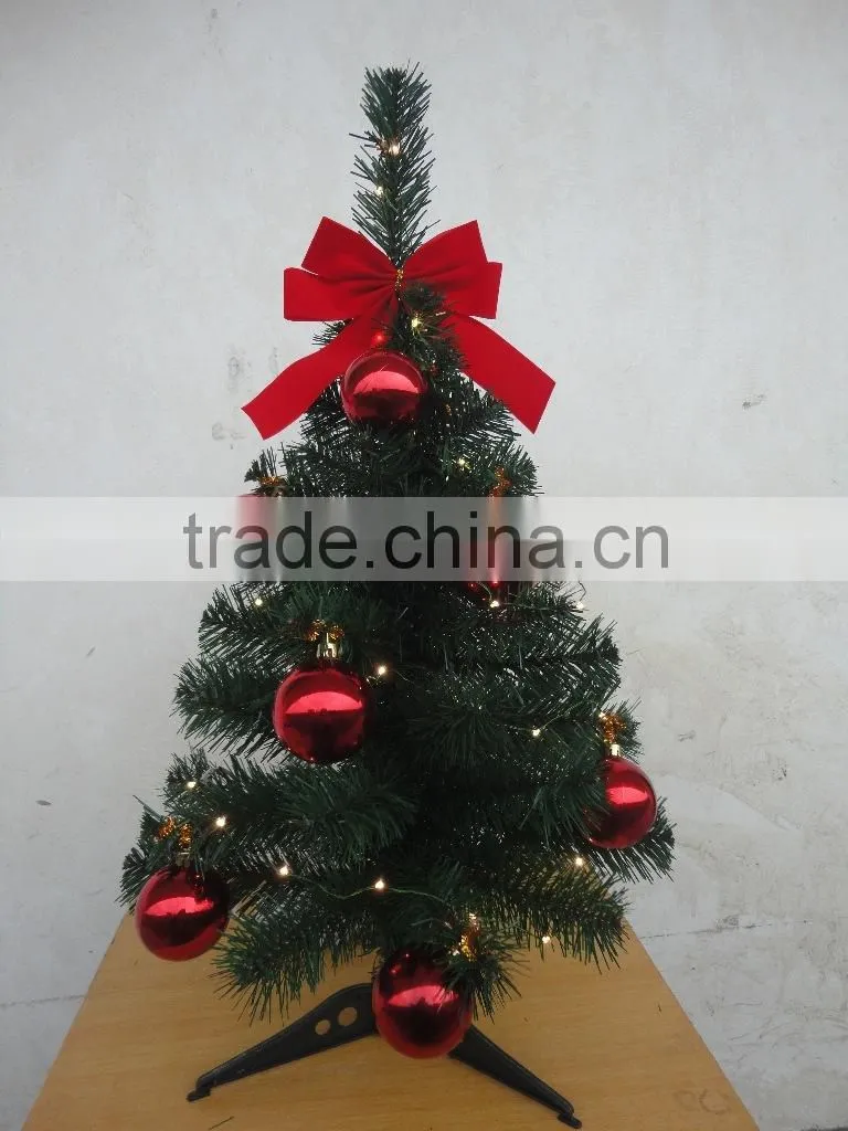 New design snow tabletop pine christmas decorated tree
