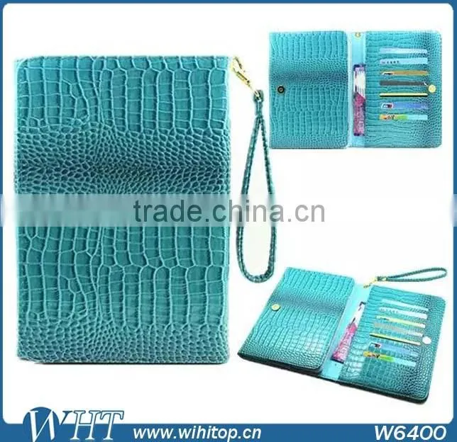 Protective Case for 8" Android Tablet, Crocodile Pattern Flip Wallet PC+PU Leather 8 inch Universal Tablet Leather Case