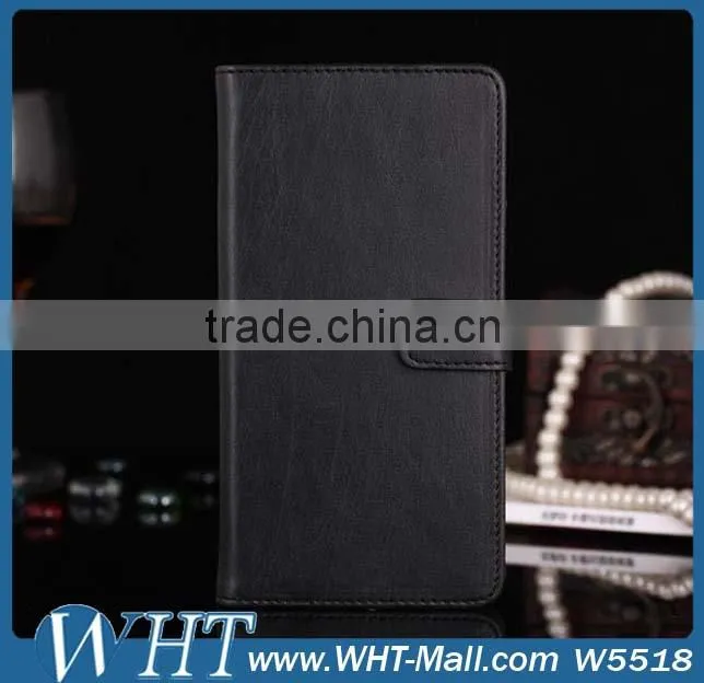 Top Quality Three Card Slots Leather Purse Case for LG G3, for LG G3 Flip Case Cover