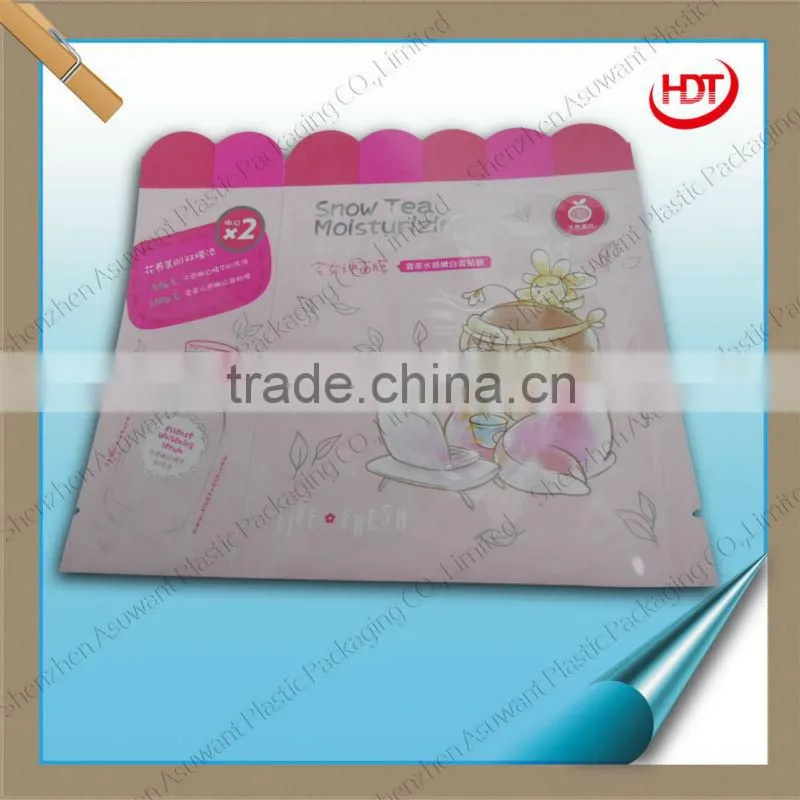 special shape plastic laminated Plastic sleep facial mask bag 25ml
