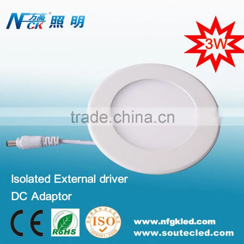 Ultrathin Round LED Panel Light 3W with CE RoHS approved