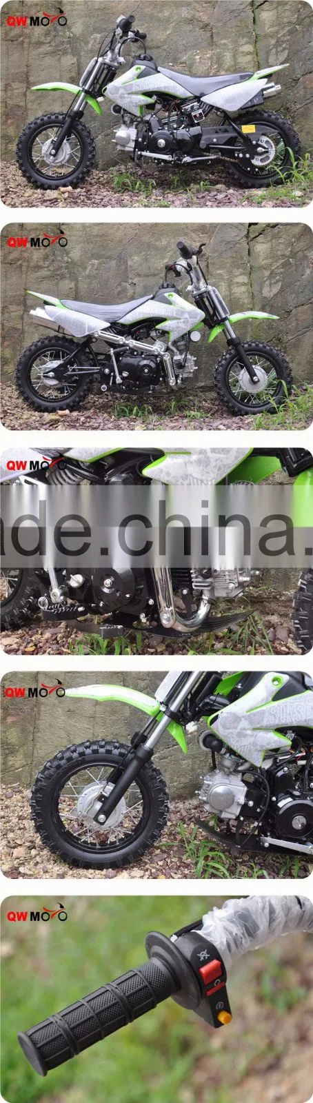 QWMOTO 2016 50cc 4 stroke Kids mini Gas Dirt Bike Kick start& Electric Start for cheap sale
