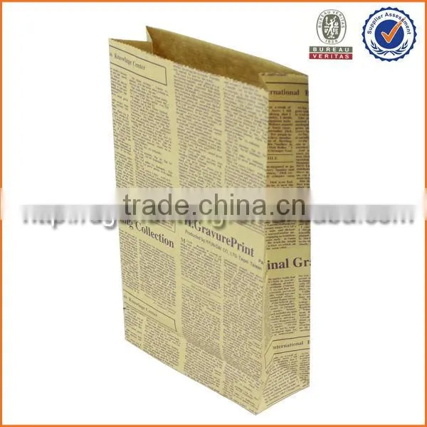 Promotion recycled newspaper paper bag