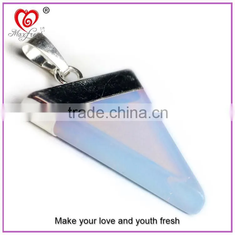 Natural Quartz Different Kinds Crystal Point Pendant for Necklace Natural Crystal Stone Pendant Design Mixed Triangle Stone