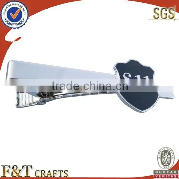 promotional black annealed logo custom made tie bar