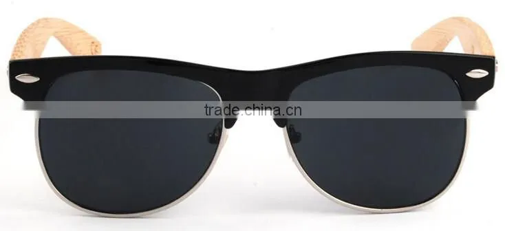 2016 best selling good price PC frame bamboo arms sunglasses