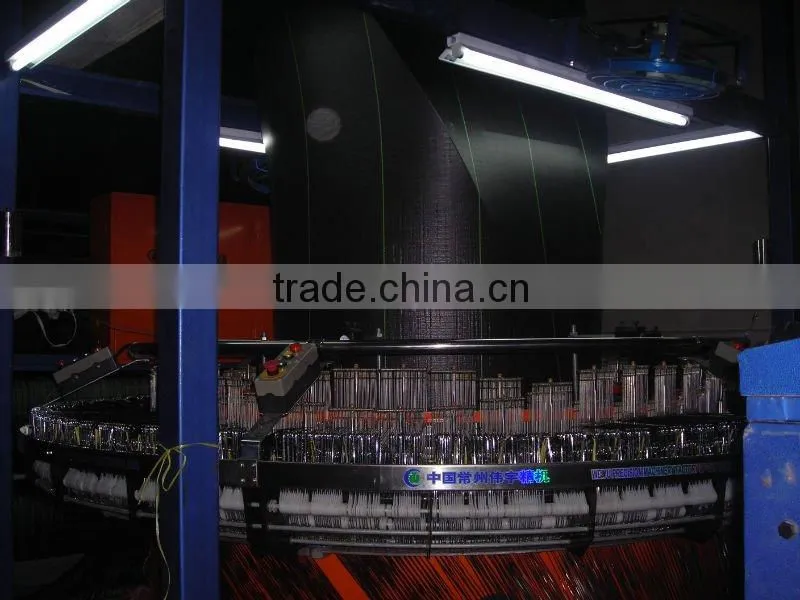 Black polypropylene woven fabric
