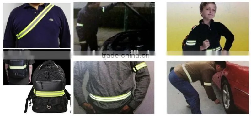 high visibility reflective adjustable lightweight elastic waist safety belt for harness running cycling walking