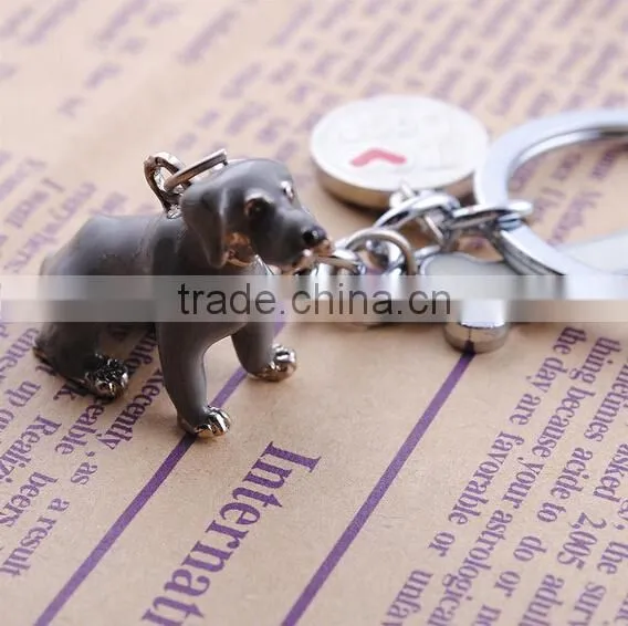 custom mini security bog hard pvc zine alloy lover key ring