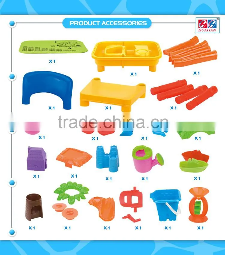 Chenghai Toy Factory Beach Toys Sand and Water Table With Board And Chair