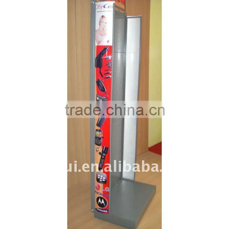 factory supplying single sided metal pegboard display rack