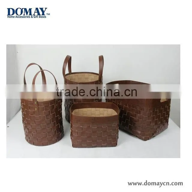 2015 hot sale fashion leather hamper wholesale