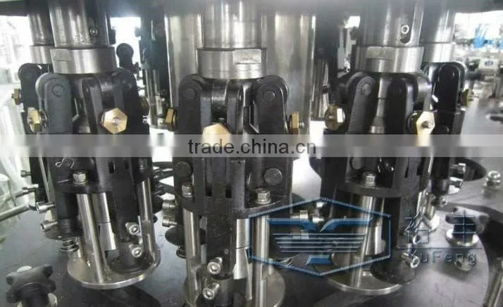 Glass bottle wine negative pressure filler(Mono block 3 in 1 filling machine )
