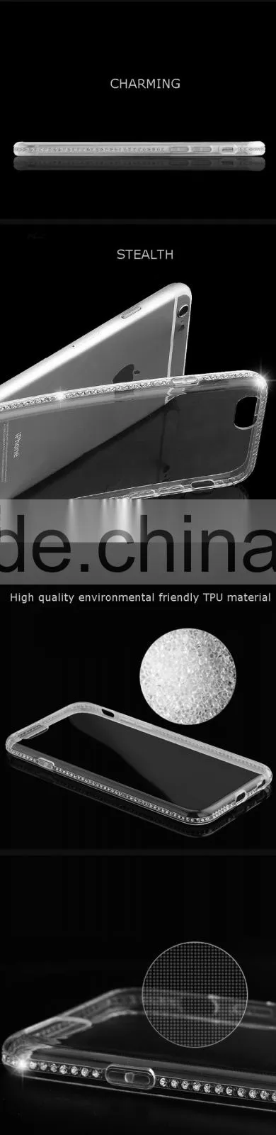 Clear PC and TPU mobile Phone case for iphone 6 and 6s