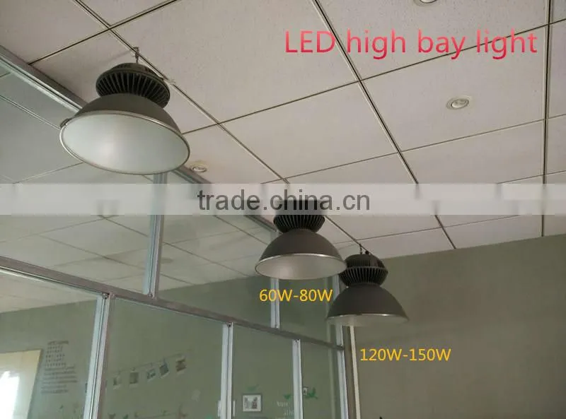 80w ip65 aluminum alloy frosted glass cover high bay light