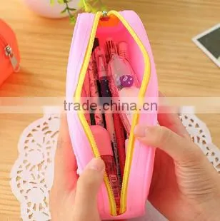 China Factory Supply Colorful Silicone Rubber Pencil Case for Student Online Selling